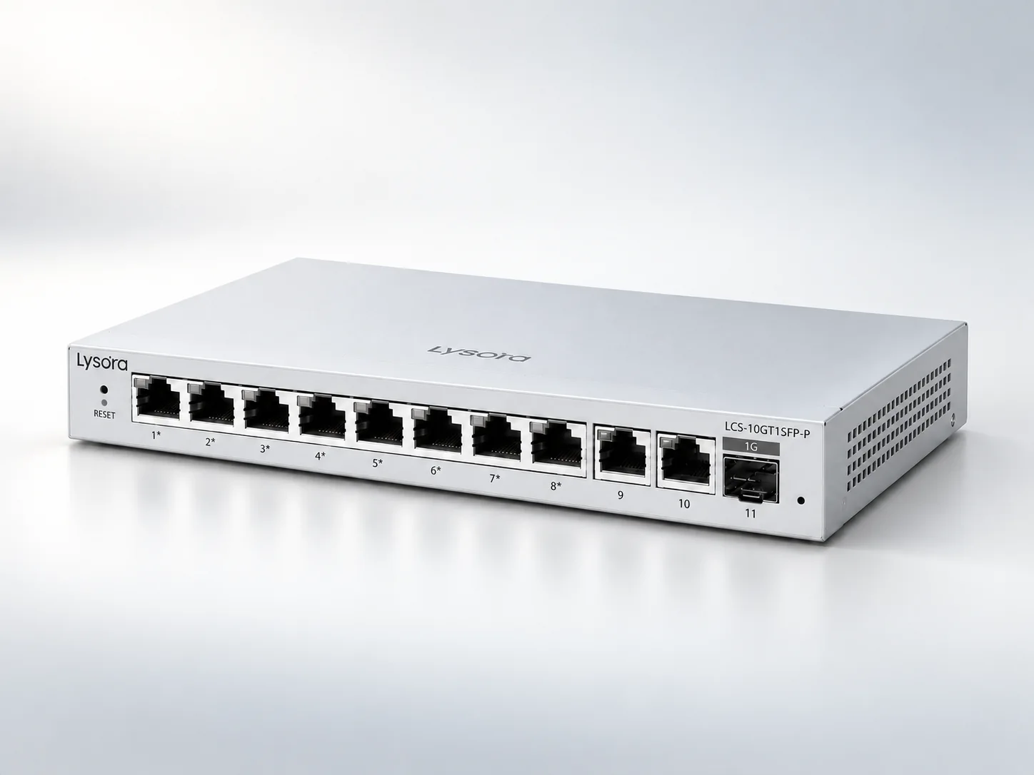 Lysora LCS-10GT1SFP-P PoE対応スイッチ本体